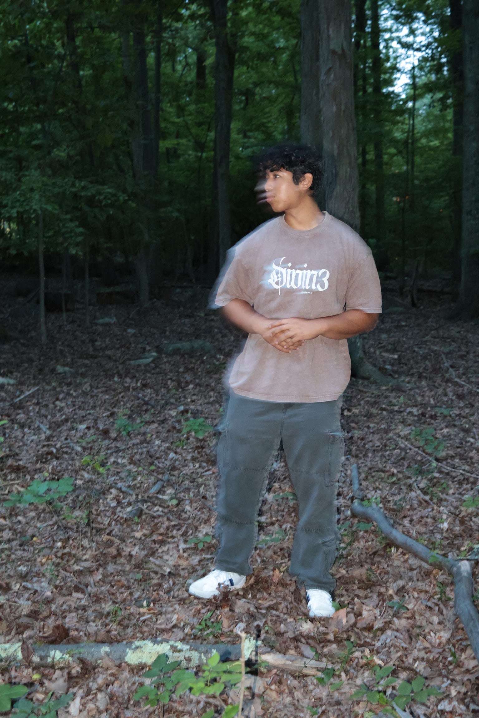 WASHED COCOA DIVIN3 DIVINITY TEE