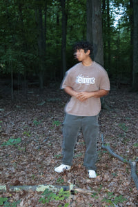 WASHED COCOA DIVIN3 DIVINITY TEE