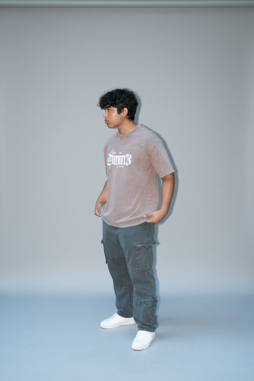 WASHED COCOA DIVIN3 DIVINITY TEE